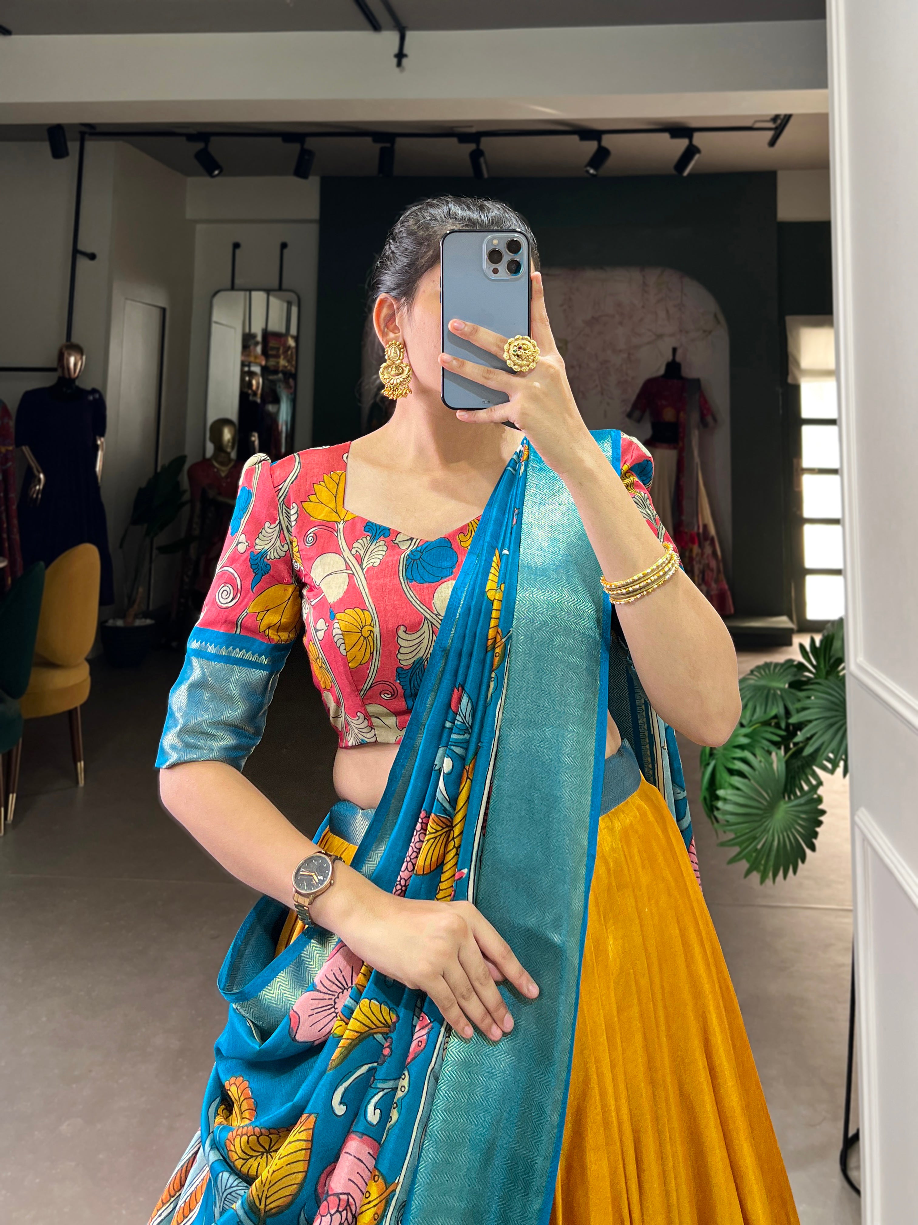 Presenting a perfectly blendedTussar silk lehenga for festive season to charm your look!β¨ - Navratri And other Festival